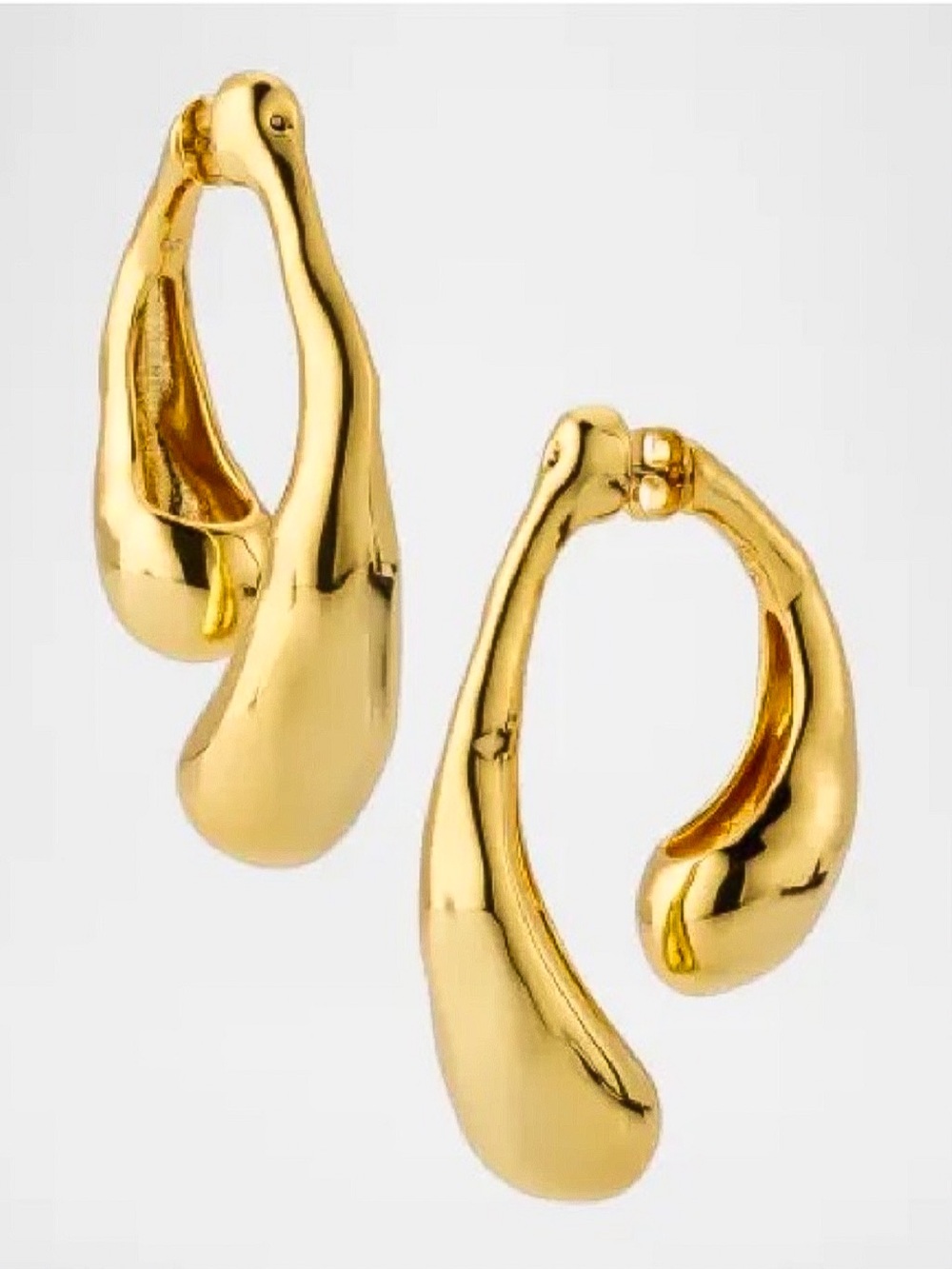 Alexis Bittar Molten Gold Scoop Front Back Earring